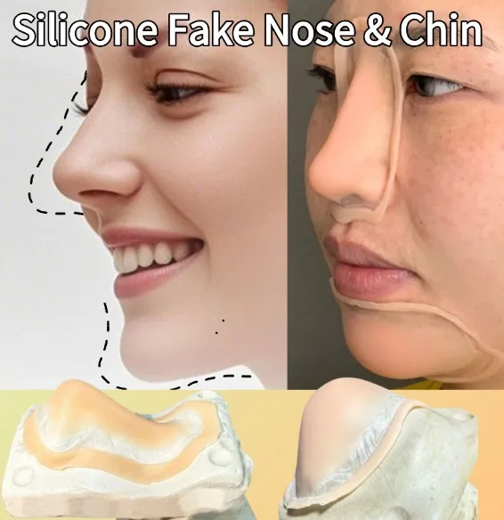 S255d59c9dbcb4b2b81a90192810b4abdO.webp Reusable Silicone Gel Fake Nose & Chin Makeup Kit Natural Effect Cosplay Makeup Special Effects Kit Professional Makeup Kit – Image 1