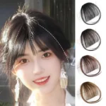 Fake Air Bangs Hair Clip-In Extension Synthetic Hair Fake Fringe Natural False Hairpiece Women Clip in Bangs Hair Styling Tools – Image 3