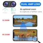 Hiseeu 4K 8MP Dual Lens PTZ Wifi IP Camera 8X Zoom Outdoor HD Full Color Night Vision Human Detection Video Surveillance Cameras – Image 2