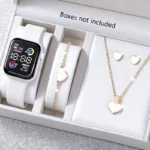 6-piece set of fashion electronic watch necklace earrings ring set for teenagers boys and girls, the best choice for frien – Image 4
