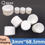  White Silicone rubber cover round steel pipe sleeve end protective cap anti-collision and high temperature resistant 3~68.5mm