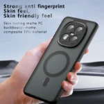 For Xiaomi Redmi Note 15 Pro Plus 5G Case Shockproof Magnetic Matte PC+TPU Anti-fingerprint Translucent Cover for Note15 Pro – Image 5
