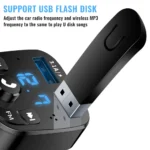 Car Fm Transmitter Bluetooth 5.0 Aux Handsfree Wireless Car Kit Dual Usb Car Charger Auto Radio Fm Modulator Mp3 Player Adapter – Image 4