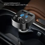 Car Fm Transmitter Bluetooth 5.0 Aux Handsfree Wireless Car Kit Dual Usb Car Charger Auto Radio Fm Modulator Mp3 Player Adapter – Image 2