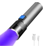 USB Rechargeable 365nm UV Flashlight Aluminum Portable Ultraviolet Light Torch Black Light Pet Urine Detector Black Flashlights – Image 5