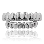 Glossy Finish Teeth Grillz Top Bottom Set Anti Slip Eco-friendly Copper Teeth Grillz Caps Gold Silver Teeth Jewelry Events – Image 16