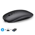Rechargeable Wireless Mouse Bluetooth-compatible 2.4GHz Dual Modes Computer Mice with Nano Receiver for PC Laptop Macbook – Image 7