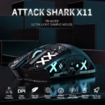 ATTACK SHARK X11 Wireless Gaming Mouse Charging Dock PixArt PAW3311 BT/2.4G Wireless/Wired Gaming Sensor Gift Anti-slip Sticker – Image 3