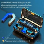 F9 Wireless Earphones LED Dislpaly Binaural TWS Wireless Bluetooth Headset Waterproof Noise Reduction Bluetooth Headphones – Image 3