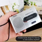 BC-R21 Portable AM FM Radio Receiver Player Built-in Speaker with a Standard 3.5MM Headphones Handheld Lightweight Ultra Thin – Image 5