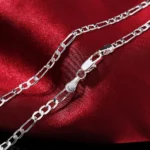 Noble new arrive 925 sterling silver 4MM chain for men Women Bracelet Necklace jewelry set lady Christma gifts charms wedding – Image 6
