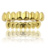 Glossy Finish Teeth Grillz Top Bottom Set Anti Slip Eco-friendly Copper Teeth Grillz Caps Gold Silver Teeth Jewelry Events – Image 15