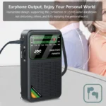 Battery Operated Radio FM AM SW Radio Built-in Speaker Pointer Pocket Radio Type-C Rechargeable with HD Display Screen for Elder – Image 4