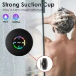 Portable Wireless Bluetooth Speaker LED Light IPX4 Waterproof Loudspeaker Outdoor Bathroom Large Suction Cup Stereo Sound Box – Image 2