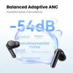 HAYLOU Flowbuds N55 Wireless Earbuds 54dB Adaptive ANC Bluetooth 6.0 LDAC Hi-Res Audio 6-Mic HD Call Earphones 40H Playback IPX5 – Image 2