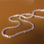 1pc Authentic S925 Sterling Silver Necklace 2mm Sparkling Collarbone, Sweater Chain, High Charm Jewelry Gift Women