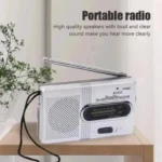 Emergency Pocket Mini Radio FM AM Radio Built-in Speaker Battery Operated Radio Receiver Best Player for Senior Home Walking – Image 3