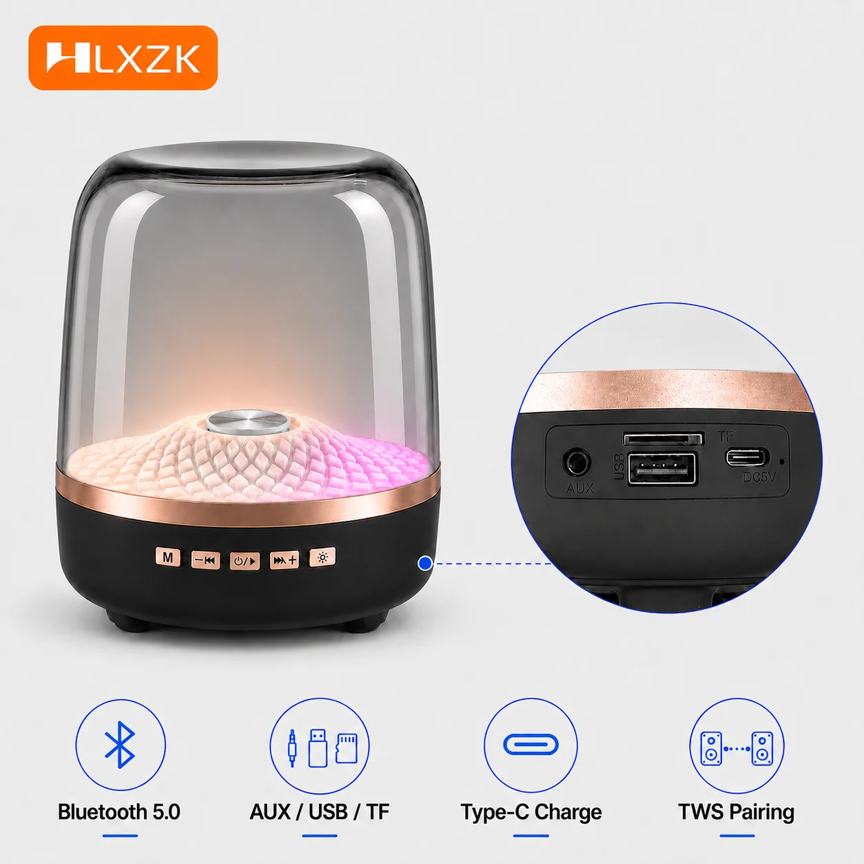 S41520a3d41ad4433b0c36ad9c791e2fe4.webp 2026 Portable Wireless Soundbar Bluetooth 5.0 Home Theater TWS Speaker Hi-Fi Acoustic Breathing Lamp Subwoofer for Android & IOS – Image 1