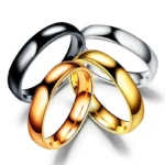 Simple 6mm Titanium Ring Women Men Prevent Allergy High Polished Wedding Rings Stainless Steel Couple Finger Jewelry Gifts – Image 2
