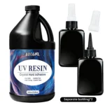 Highly transparent UV glue, waterproof, UV-enhanced curing, used for handicraft production, DIY models. (with ultraviolet lamp) – Image 7