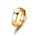 Simple 6mm Titanium Ring Women Men Prevent Allergy High Polished Wedding Rings Stainless Steel Couple Finger Jewelry Gifts – Image 7
