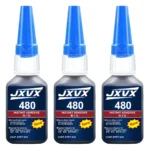 Black Super Glue 480, Fast-Drying Black Cyanoacrylate for Leather, Rubber, Tires and Plastic. High-Strength Liquid Glue, Crack Repair, Contact Mobile Phone Tablet Repair Adhesive – Image 8