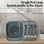 Bluetooth 5.0 Portable FM Radio Small Emergency Recargable Sound Box Mini Vintage Speaker Mp3 Player Support TF Card USB Drive – Image 5