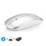 Rechargeable Wireless Mouse Bluetooth-compatible 2.4GHz Dual Modes Computer Mice with Nano Receiver for PC Laptop Macbook – Image 9