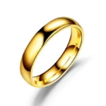Simple 6mm Titanium Ring Women Men Prevent Allergy High Polished Wedding Rings Stainless Steel Couple Finger Jewelry Gifts – Image 3