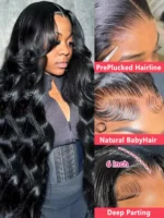 Glueless 13×4 HD Lace Front Wig, Vietnamese Remy Human Hair, Body Wave, Pre-Plucked Hairline – Image 5