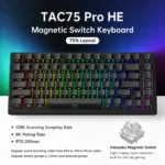 AKKO TAC75 HE Magnetic Switch Keyboard 75% Gaming Keyboards Rapid Trigger 0.005mm 8K RGB Wired Esports Custom Keyboard for Gamer – Image 8