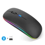 Rechargeable Wireless Mouse Bluetooth-compatible 2.4GHz Dual Modes Computer Mice with Nano Receiver for PC Laptop Macbook – Image 14