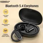 Bluetooth 5.4 Earphones IPX7 Waterproof 20Hrs Wireless Headphones with ENC Noise Cancelling Mic Deep Bass For Sports Workout Gym