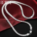Collier en argent 925, chaîne 6 mm, 40–60 cm, homme & femme, idéal mariage, fiançailles ou cadeau. – Image 6
