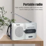 BC-R21 Portable AM FM Radio Receiver Player Built-in Speaker with a Standard 3.5MM Headphones Handheld Lightweight Ultra Thin – Image 3
