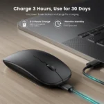 Rechargeable Wireless Mouse Bluetooth-compatible 2.4GHz Dual Modes Computer Mice with Nano Receiver for PC Laptop Macbook – Image 4