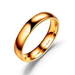 Simple 6mm Titanium Ring Women Men Prevent Allergy High Polished Wedding Rings Stainless Steel Couple Finger Jewelry Gifts – Image 4