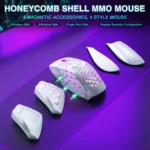 SOLAKAKA SM809 Pro Wireless MMO Gaming Mouse PAW3311 16 Side Buttons 24000 DPI RGB Honeycomb Programmable Macro Wireless Mouse – Image 6