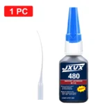 Black Super Glue 480, Fast-Drying Black Cyanoacrylate for Leather, Rubber, Tires and Plastic. High-Strength Liquid Glue, Crack Repair, Contact Mobile Phone Tablet Repair Adhesive – Image 9