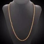 925 Silver Wholesale Noble 45-60cm 18K Gold 4mm Rope Chain Necklace for Women Man Fashion Wedding Charm Gift Jewelry 18-24Inch – Image 4