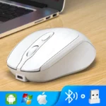 Portable Wireless Bluetooth Mouse Compact Ergonomic 2.4G USB Noiseless 1600DPI 500mAh Rechargeable for PC Tablet Laptop MacBook – Image 7