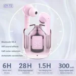 T2 Tws Wireless Bluetooth Headset Transparent Headphones ENC Power Digital Display Stereo Sound Earphones for All Smartphones – Image 2