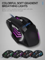 1 PC New Hyperspeed USB Gaming Mouse RGB Backlit Ergonomic Game Mice 7D Esports Wired Mouse for Laptop PC Gamer – Image 4