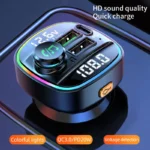 Bluetooth 5.0 FM Transmitter Handsfree Car Radio Modulator MP3 Player With 22.5W USB Super Quick Charge Adapter for Car – Image 3