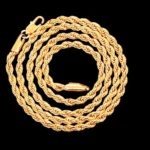 925 Silver Wholesale Noble 45-60cm 18K Gold 4mm Rope Chain Necklace for Women Man Fashion Wedding Charm Gift Jewelry 18-24Inch