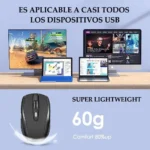 Bluetooth 5.2 Mouse 2.4G Wireless Mouse Dual-Mode Silent Mouse Rechargeable Gaming Mouse 800/1200/1600DPI For PC Computer Laptop – Image 5