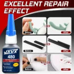 Black Super Glue 480, Fast-Drying Black Cyanoacrylate for Leather, Rubber, Tires and Plastic. High-Strength Liquid Glue, Crack Repair, Contact Mobile Phone Tablet Repair Adhesive – Image 5