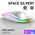 Wireless Mouse RGB Rechargeable Bluetooth Mice Wireless Computer Mause LED Backlit Ergonomic Gaming Mouse for Laptop PC 3600DPI – Image 7