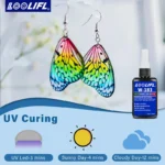 Highly transparent UV glue, waterproof, UV-enhanced curing, used for handicraft production, DIY models. (with ultraviolet lamp) – Image 2