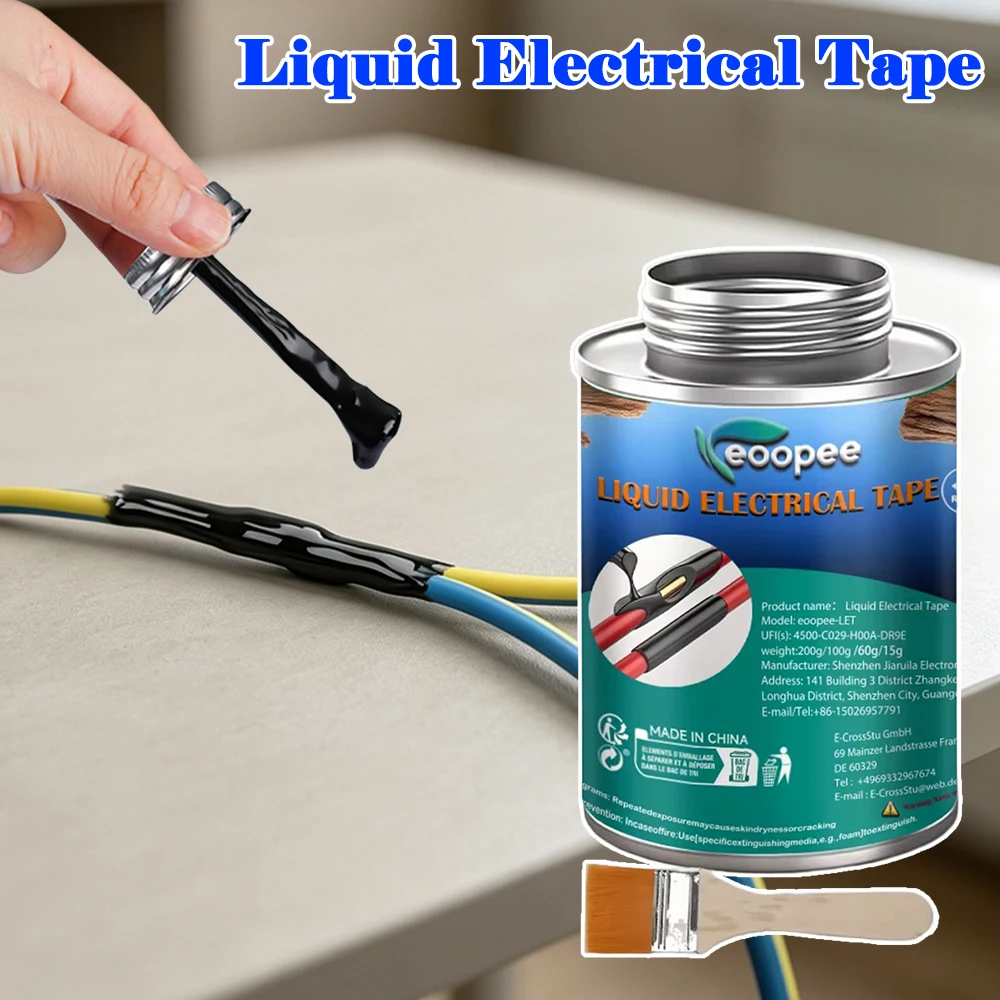 Sd6fa5f4f0ed24743bc2bc0f7296a2827G.webp Liquid Waterproof Electrical Tape Epoxy Resin Black Glue Quick Drying Sealant For Wires And Cables Home Use Fix Line Glue – Image 1